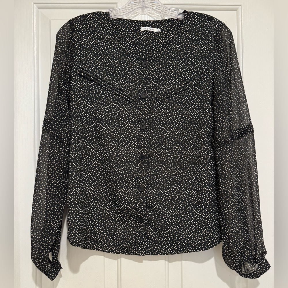 Kestan Mini-Hearts Chiffon Blouse